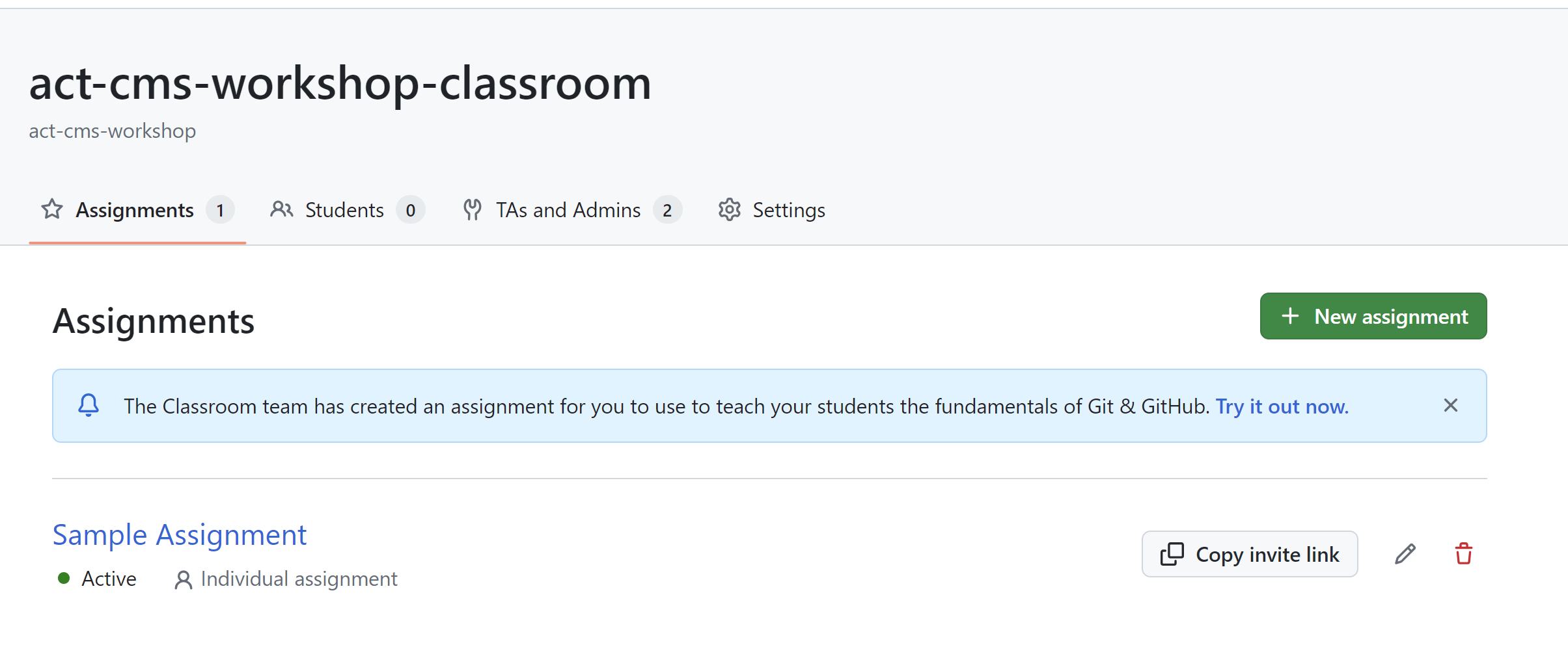 Assignments List