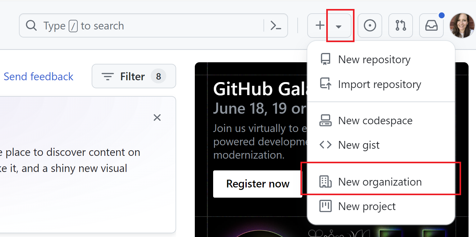 Creating a GitHub Organization
